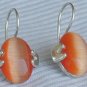 Orange oval earrings