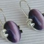 Purple oval earrings
