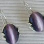 Purple oval earrings