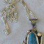 Turquoise pressed pendant