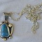 Turquoise pressed pendant