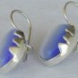 Light Blue oval earrings-F