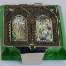 Olive green mini Rosary box