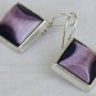 Purple square-2 earrings