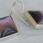Purple square-2 earrings