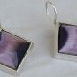 Purple square-2 earrings