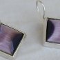 Purple square-2 earrings