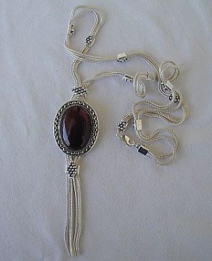 Red long necklace