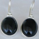 Onyx oval earrings