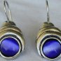 Blue cat eye earrings