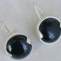 Black with silver earrings