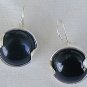 Black with silver earrings