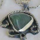 Green agate pendant-F