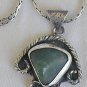 Green agate pendant-F