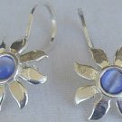 Mini blue sun earrings