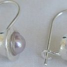 purple pearls earrings