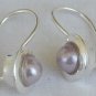 purple pearls earrings
