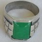 Green agate man ring-B