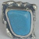 Turquoise pressed stone ring-HMTP