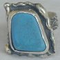 Turquoise pressed stone ring-HMTP