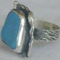 Turquoise pressed stone ring-HMTP
