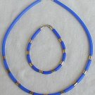 Light blue necklace and bracelet Light blue necklace and bracelet