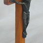 Oak Cross with Christ metal
