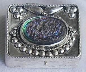 Mini box with colored glass