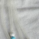 Silver strips necklace