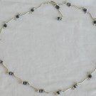 Gray cat eye stones necklace