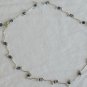 Gray cat eye stones necklace