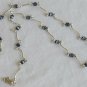 Gray cat eye stones necklace