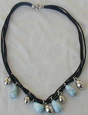 Turquoise and silver necklace