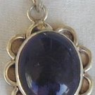 Purple flower glass pendant