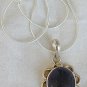 Purple flower glass pendant