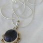 Purple flower glass pendant
