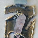 Pink glass pendant