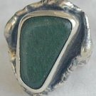 Green glass handmade ring-SR46