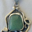 Green  silver pendant -P19