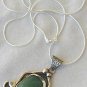 Green silver pendant -P19