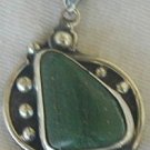 Green hand made pendant-P7