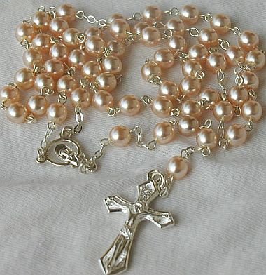 Pink pearls Rosary-B