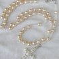 White pearls Rosary-B