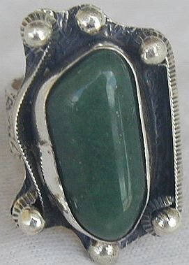 Green agate ring-SR63