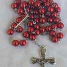 Coral metal Rosary