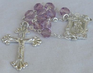 Mini purple Rosary -C