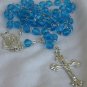 Aqua blue beads Rosary