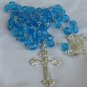 Aqua blue beads Rosary