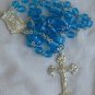 Aqua blue beads Rosary