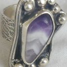 Purple glass ring-SR112